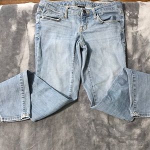 Light blue straight leg jeans